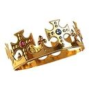 Lizzy Royal King Queen GOLD CROWN | King Charles Coronation 2023 | Mens Ladies Adults Kids Fancy Dress Costume Accessories Toy UK