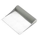 Rachael Ray Tools and Gadgets Stainless Steel Pastry Scraper/Bench Scrape/Kitchen Tool for Baking and Cooking/Dishwasher Safe, Sea Salt Gray