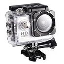 Mini Action Camera, 7 Colors 1080P HD 30m Underwater Waterproof Sports Camera DV, Digital Video Camera with Waterproof Shell, Mounting Kit for Outdoor Sports, Home Security, Driving Record(Silver)