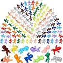 Selizo 120pcs Mini Plastic Babies, Tiny Plastic Baby Figurines Small King Cake Babies Bulk for Ice Cube My Water Broke Baby Shower Games (12 Colors)