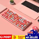 Wireless Keyboard Mouse Kit Colorful Plug and Play Desktop Computer Accessories
