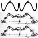 AUXPhome 2 Pack Bow Wall Storage Display Rack Bow Hanger Hooks Wall Holder Wall Mount Storage and Display Your Bow, no Scratches - Hold up to 20 Lbs - Hold 2 Bow - No Bow