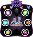 Flooyes Dance Mat Toys for 3-12 Year Old Kids, Electronic Dance Pad with Light-up 6-Button & Wireless Bluetooth, Music Dance Game Mat with 5 Game Modes