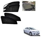 Auto Addict Zipper Magnetic Car Curtain Sunshades (Side Windows,4 Pcs) for Toyota Corolla Old(2004-2008)