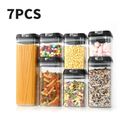 Airtight Food Storage Container 7pc Set Kitchen Pantry Dry Food Cereal Dispenser