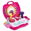BUMTUM Makeup Kit for Kids Girls, Kids Makeup Kit for Girls Real Set, Baby Makeup Kit for Kids Girls, Doll Makeup Set, Pretend Play Beauty Toy Set, Mirror & Hair Styling Cosmetics Accessories (Pink)
