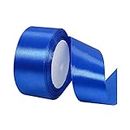 1-1/2 Inch Wide Double Face Satin Ribbon - 25 Yards，Gift Bag Decoration Wedding Chair Back Handmade Bow (Royal blue)