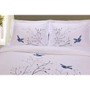 Superior Swallow 3-piece Embroidered Cotton Duvet Cover Set