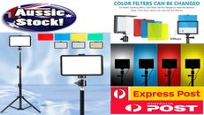 LED Photography Video Light, Portable, Adjustable Low Angle Tripod, USB