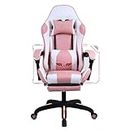 AOLI Chaise Gaming Chair, Gamer Chair with Footrest, Ergonomic Computer Chair with Lumbar Support, Reclining Pc Gaming Chair for Adults, Big and Tall Office Chair Carbon Fiber Leather,D