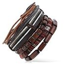 DIVINA VITAE Mix 5 Wrap Bracelets for Men Women Wood Beaded Ethnic Tribal Cord Bracelet Hemp Bracelet Bohemian Style Hippie Accessories Bracelets
