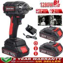 1/2" Cordless Electric Impact Wrench Drill Gun Ratchet Driver 1000Nm w/2 Battery