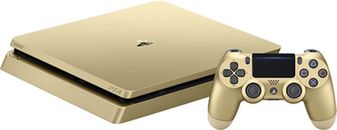 Sony PlayStation 4 PS4 Slim 500GB Videospielkonsole Gold + Spiele BÜNDEL