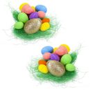2x Golden Egg Hunt Set Easter Foam Eggs Kids Kit Indoor Outdoor Garden Egg Hunt