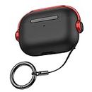 Taktales Tough Musical Cover Case for Airpods Pro Gen 2 (2022) with Keychain - Red