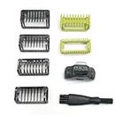 Oneblade Guards, Guide Comb 1/2/3/5 Mm 、1 Guard for Sensitive Area 、1 Body Comb 、1 Cleaning Brush and 1 Protective Cap for Philips Norelco Oneblade Shaver
