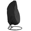 Egg Swing Chair Covers,Waterproof Dust Proof Black Hanging Chair Cover for Outdoor Garden Patio Swing Chair