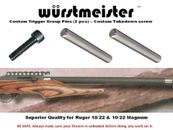 CUSTOM TRIGGER GROUP PINS (2) + TAKEDOWN SCREW FOR RUGER 10/22 NEW