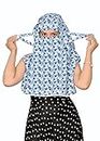 Scarf Face Cover Mask Head Wrap Hair Cover Stole Cotton Floral Printed Bandana Double Face Cum Mask For Women and girls (Grey)