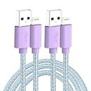AHGEIIY Apple iPhone Charger 1M 2Pack, Lightning Cable MFi Certified USB to Lightning Cable Braided iPhone Fast Charger iPhone Charger Cable for Apple Charger iPhone 14 13 12 11 8 7 6 5s, iPad.