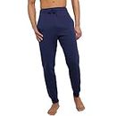 Hanes Men's Jogger Sweatpants, EcoSmart Jogger Sweatpants for Men, Men's Fleece Lounge Pants, Navy, Large
