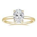 EAMTI 3CT 925 Sterling Silver Engagement Rings Oval Cut Solitaire Cubic Zirconia CZ Wedding Promise Rings for Her Wedding Bands for Women Size 3-11, Metal, Cubic Zirconia