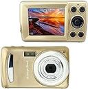 Acuvar 16MP Megapixel Compact Digital Photo and Video Camera with 2.4" LCD Screen, Mic Input and USB Media Transfer (Gold)