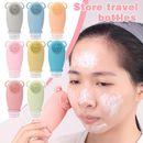 Silicone Refillable Shampoo Shower Gel Portable Cosmetic Container Travel Y1W0