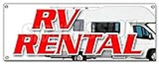 RV Rental Banner Sign New Used Rent me Motorhome financing Sale
