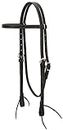 Weaver Leather unisex adult Straight Browband Headstall, Black, Horse US