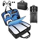 PS5 Carrying Case - TECTINTER Travel Case Playstation 5 Bag,Compatible with PS5/PS4/PS4 Pro/PS4 Slim Console,Large Holding PS5/PS4 Controllers,Game Cards,HDMI,Ideal Gift for Gamer, Black, Fashion, Black, Standard Size