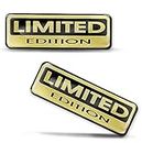 SkinoEu 2 x 3D Gel Silicone Stickers Limited Edition Gold Stickers Car Motorcycle Bicycle Skate Window Door Phone PC Laptop Tuning KS 86