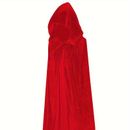 1pc Halloween Costume Hooded Cape Robe Cloak Vampire Wizard Demon Hooded Cape Medieval Costume For Adults