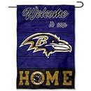 WinCraft Baltimore Ravens Welcome Home Decorative Garden Flag Double Sided Banner