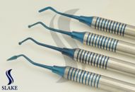 Dental Blue Titanium Coated Restorative Composite Filling Instruments Set
