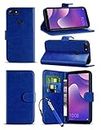 Wallet Phone Case for LG G4 Pro/ V10 - PU Leather Cover with Card Holder Slots [Kickstand Stand Case] [Magnetic Closure] for LG G4 Pro/ V10 [Dark Blue]