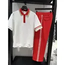Golf kleidung Herren farblich passendes Revers Kurzarm T-Shirt Casual Sports Top
