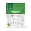 Good Protein Greens Superfood Powder Juice - 100% Natural Digestive Enzyme Greens Powder | Vegan Non-GMO Gluten Free Vitamins Green Powder - Organic Alfalfa Wheat Barley Grass Spirulina Powder | 225g