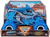 Monster Jam, Megalodon Monster Truck, veicolo a iniezione in metallo da collezionare, in scala 1:24, giocattolo per bambini per ragazze e ragazzi