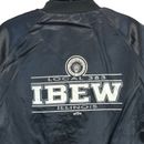 IBEW Local 383 Vintage 80s 90s Satin Jacket Glen Ellyn Illinois Labor Union XXL