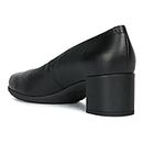 Geox D New Annya Mid A, Zapatos de tacón con Punta Cerrada Mujer, Negro (Black 85), 36.5 EU