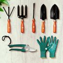 Kit de herramientas manuales de jardinería de 7 piezas para jardinería en el hogar