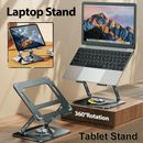 Aluminum Laptop Stand 360° Rotating Bracket Foldable Laptop Tablet Stand Holder