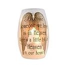 Stony Creek Angel Wings Bereavement Lighted Small Glass Vase, Choice of Style (Gold)