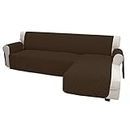 Easy-Going Sofa Slipcover L Shape Sofa Cover Sectional Couch Cover Chaise Cover Reversible Sofa Cover Furniture Protector Cover for Pets Kids Children Dog Cat (Small, Coffee/Coffee)
