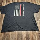 Gas Monkey Garage Shirt Men's 4XL Black Short Sleeve Pullover American Red line