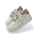 GIO+ Luce 40 Slip On Sneakers Donna in pelle Bianco con applicazioni Gioiello