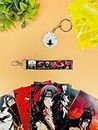 SINCE 7 STORE Itachi Uchiha 3 Item Gift Combo: 9 Self adhesive mini posters, 1 Double Sided Keychain, 1 Key-Tag - Gift For Anime Fans, Wall art, room decor, birthday, Merch