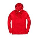 D&H CLOTHING UK - BNW- Sweat à capuche unisexe pour adulte, uni, de qualité, polaire mélangée - Différentes tailles disponibles XS-6XL, Rouge, XL