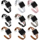 Genuine Leather Watch Band Wrist Strap Bracelet+Metal Frame For Fitbit Blaze AU